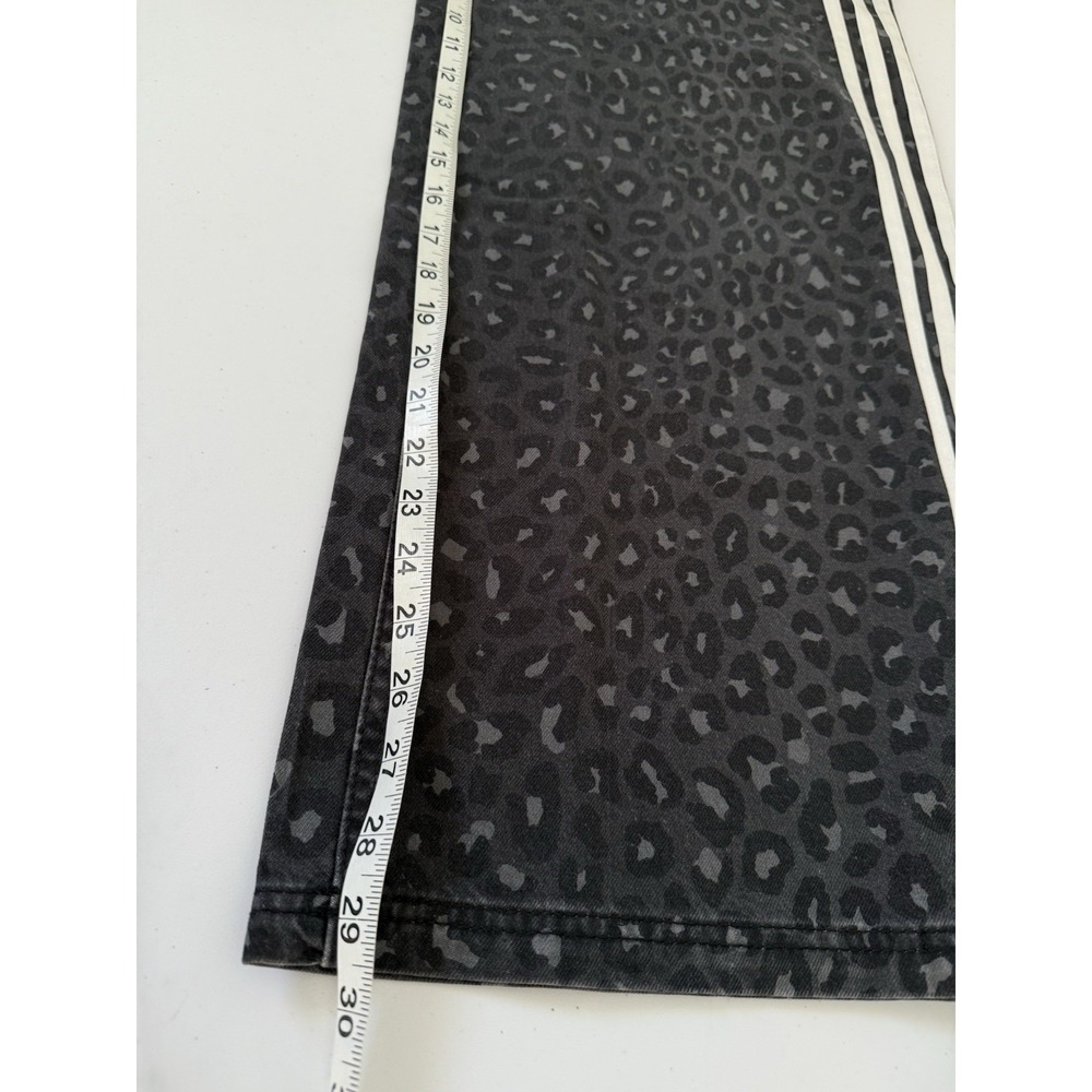 Adidas Leopard Animal Print Wide Leg Pants Denim Jeans KA2679 Women Size 27 RARE - Picture 10 of 12